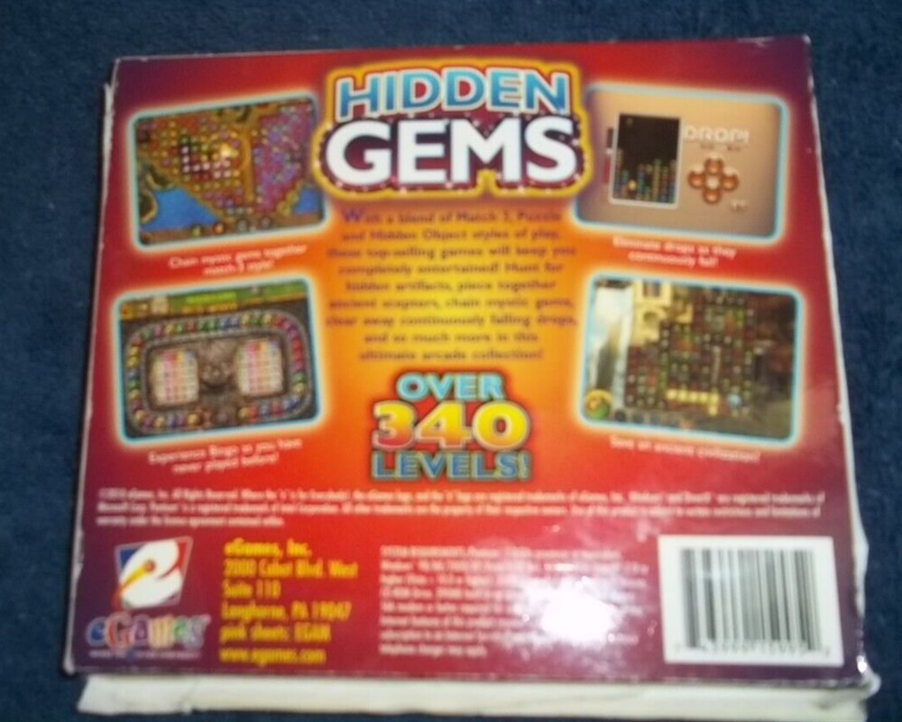 HIDDEN GEMS: 4 CLASSIC HITS (PC, CD ROM, 2010)