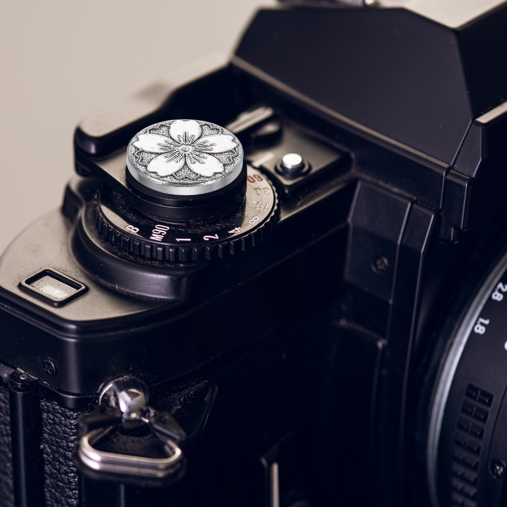 Shutter Button (Silver) Camera Soft Release Button Threaded, for Fuji