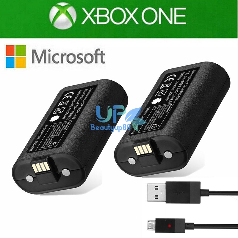 2x Rechargeable Battery Pack For XBOX ONE Wireless Controller Play & Charge Kit