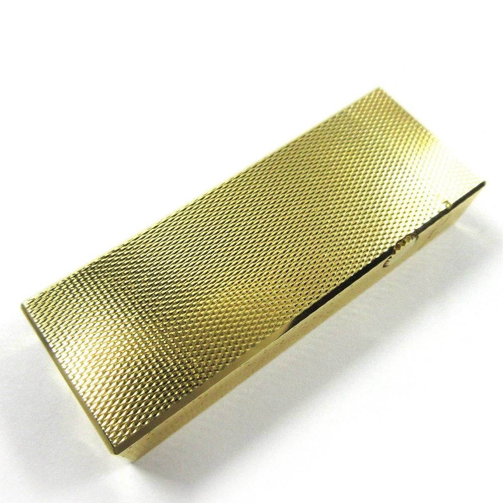 Dunhill RL1201 Vintage Wave Pattern Gold Plated Lighter Box G