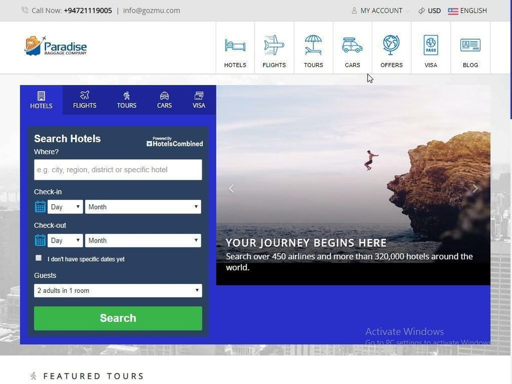 Best Profitable Hotel / Flight Booking Affiliate Website Free cPanel Hosting