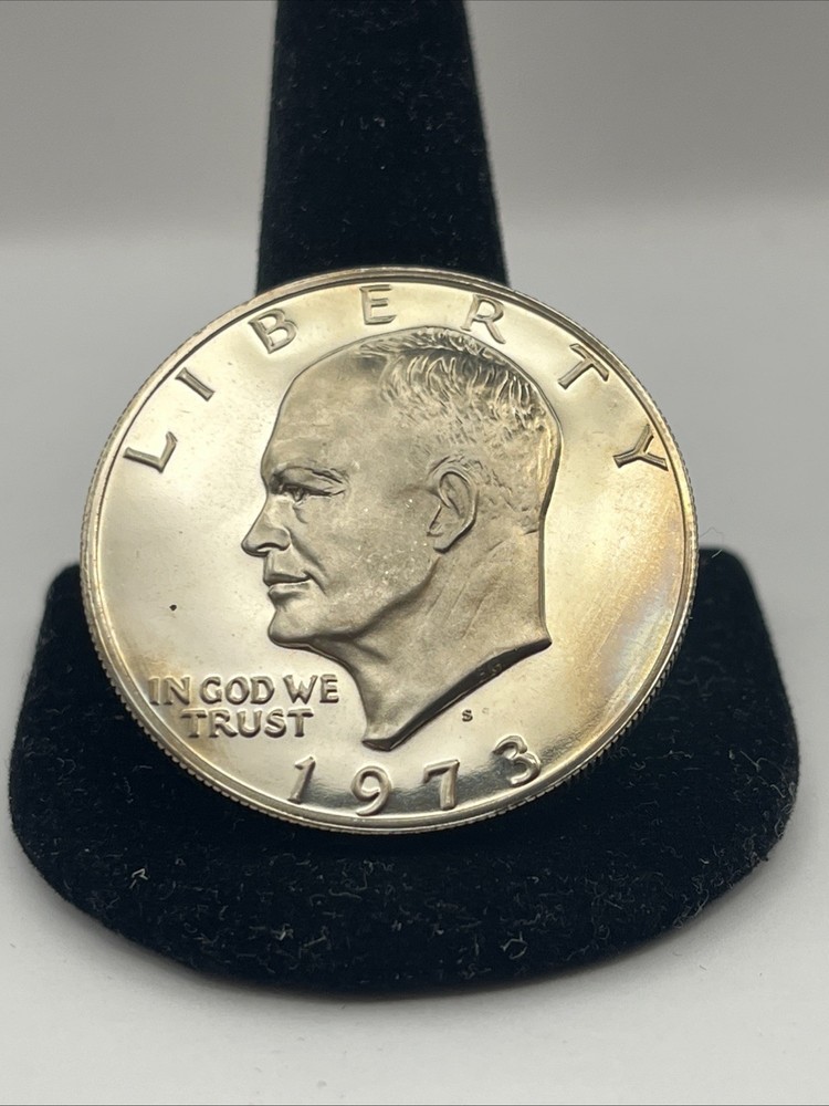 1973 S Eisenhower Dollar Gem Deep Cameo Proof Clad