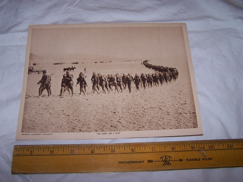 1917 Print THE ARMY ON A HIKE