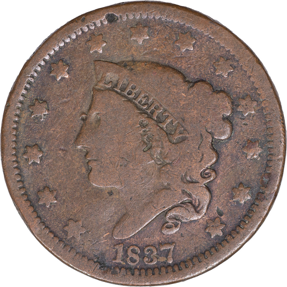 1837 Coronet Head Large Cent ~ Good
