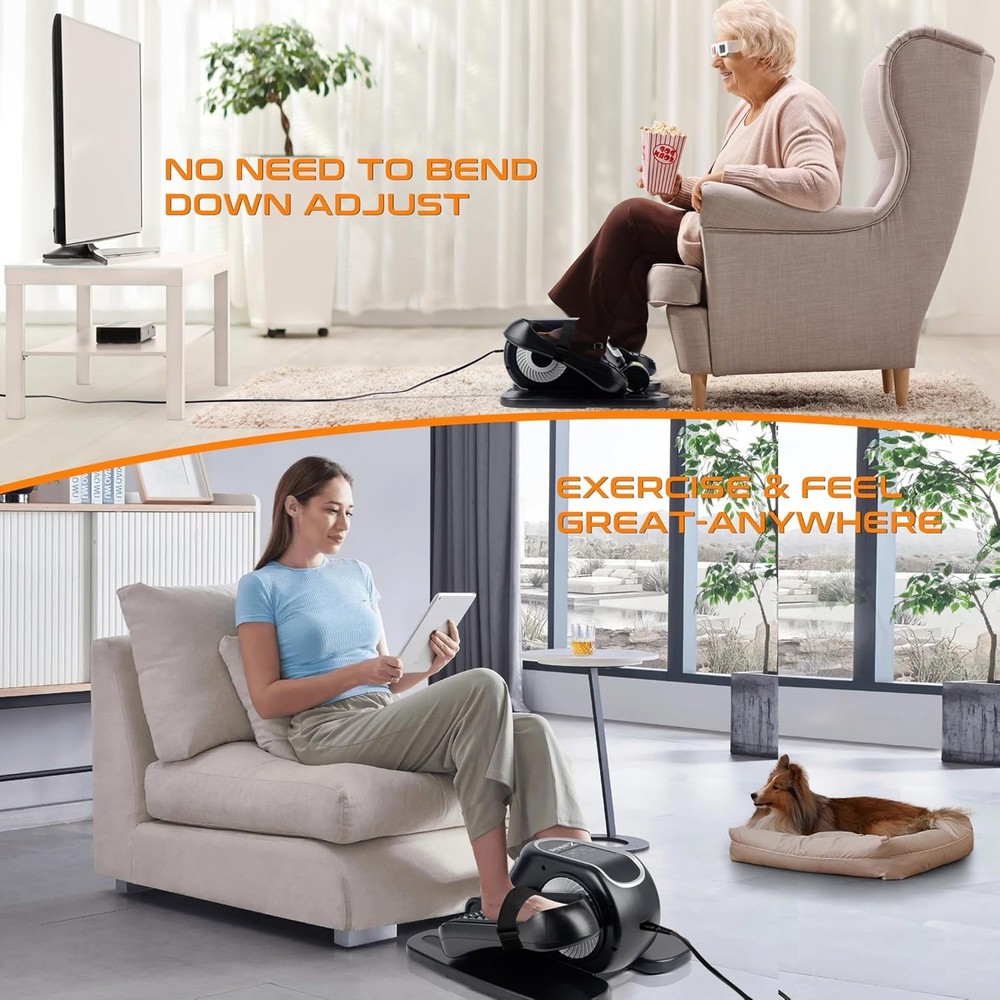Under Desk Elliptical Machine, Electric Elliptical Training Machine w/Remote