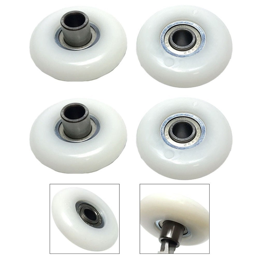 Rowing Machine Wheel Set 4 Reliable Replacement Pulleys for Exercise Gear