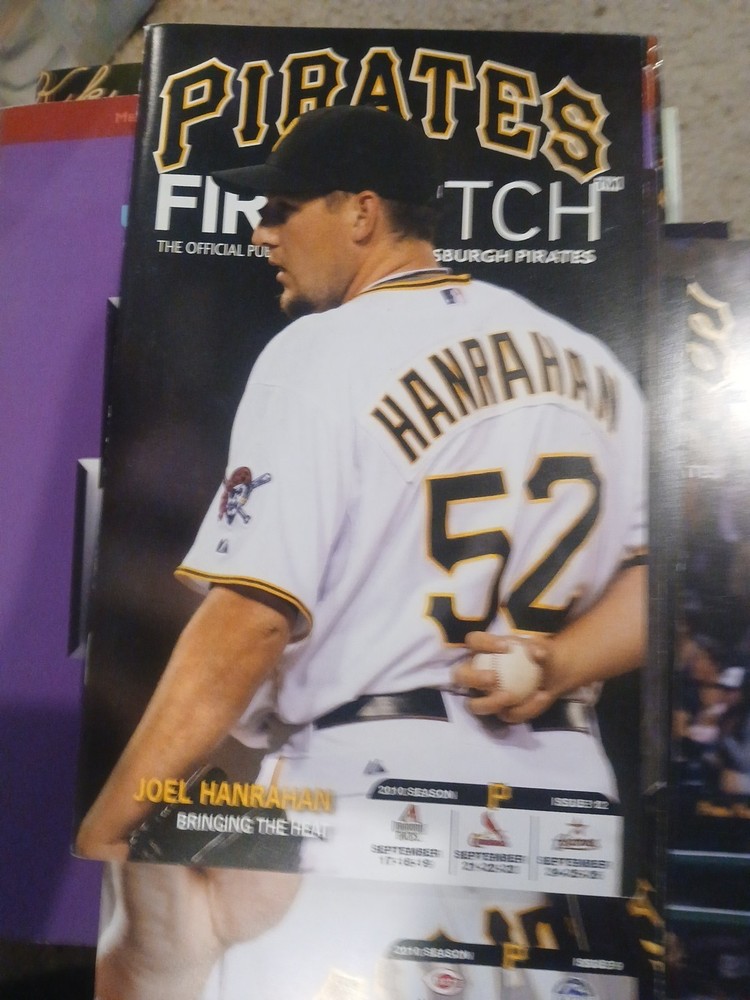 Pittsburgh Pirates First Pitch 2010 Program #12 featuring pitcher Joel Hanrahan