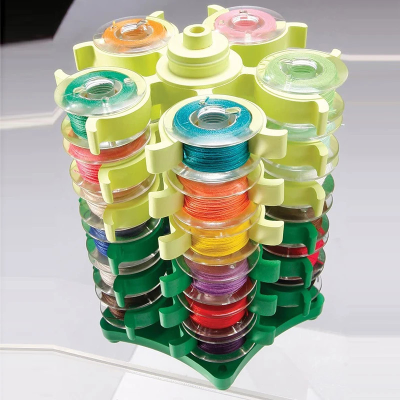 Bobbins Tower Storage Clip Stand for 30 Thread Spool Plastic Holder Clamp Tools