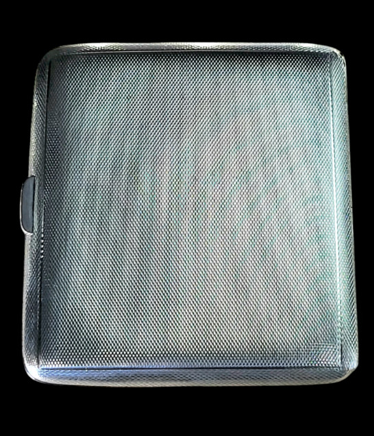 CHOICE 1939 RAF insignia Sterling Silver Smokes Case James Dixon, Chester 4.6ozt