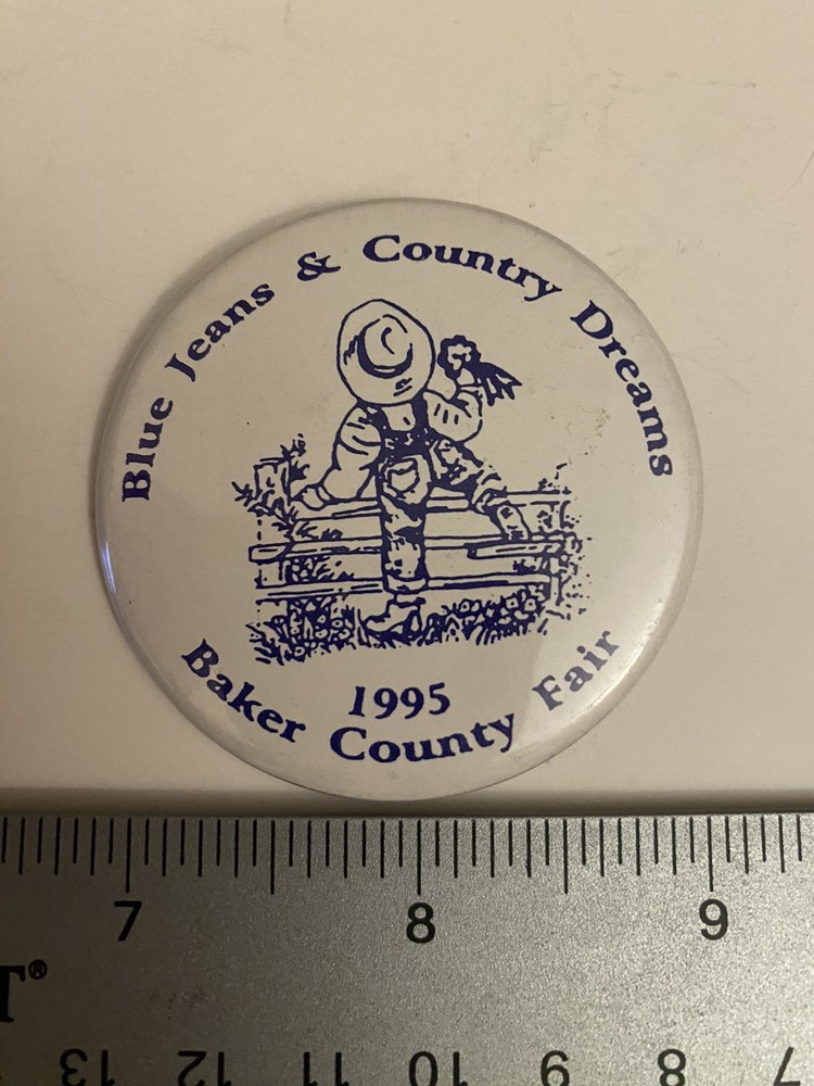 Baker County Fair Oregon 1995 Pin Back Button P12