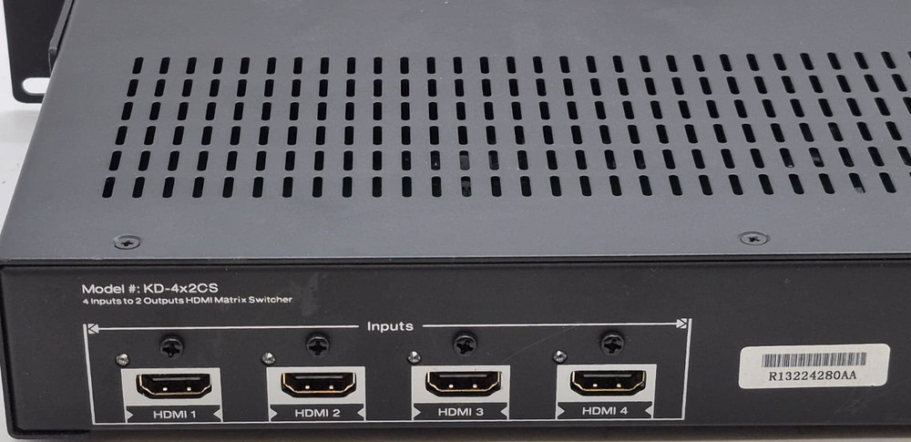 Key Digital KD-4x2CS 4 Input 2 Output HDMI Matrix Switcher