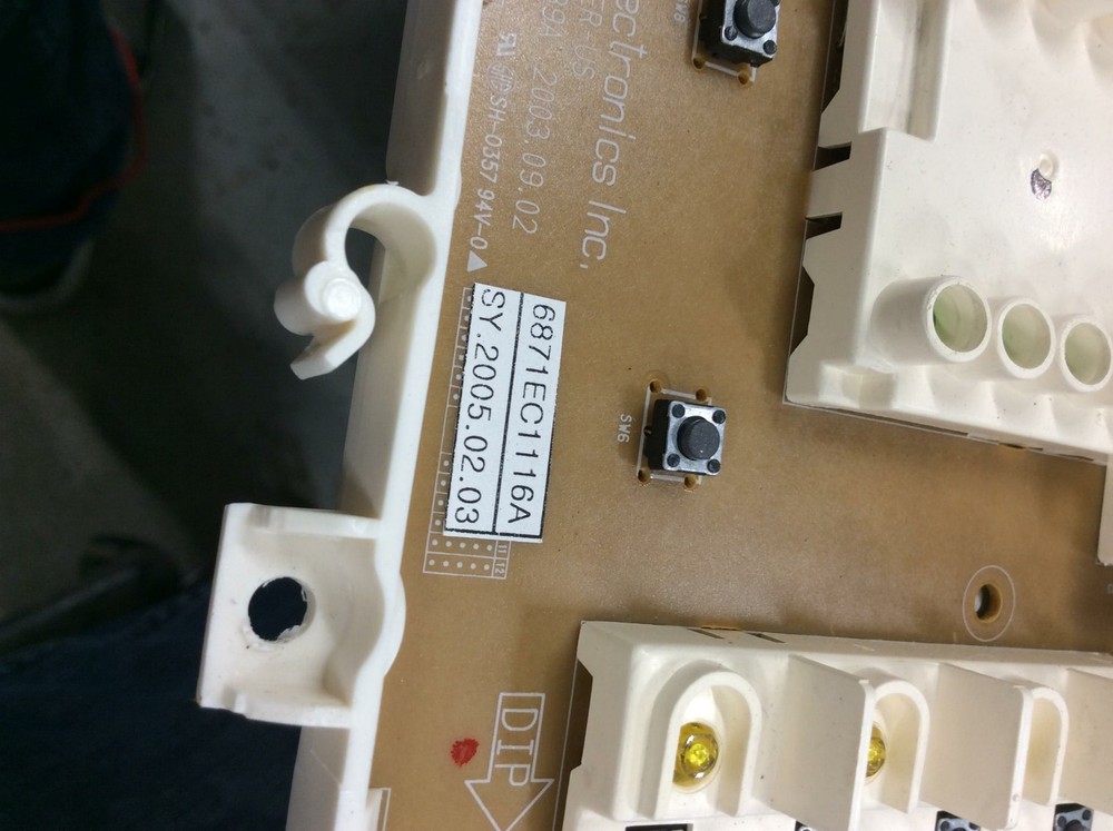 Genuine LG Washer Display Control Board part# 6871ec1116a