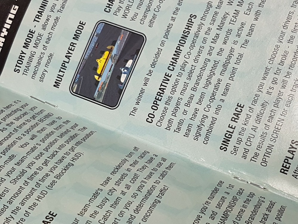 Driven Authentic Nintendo GameCube Manual Only