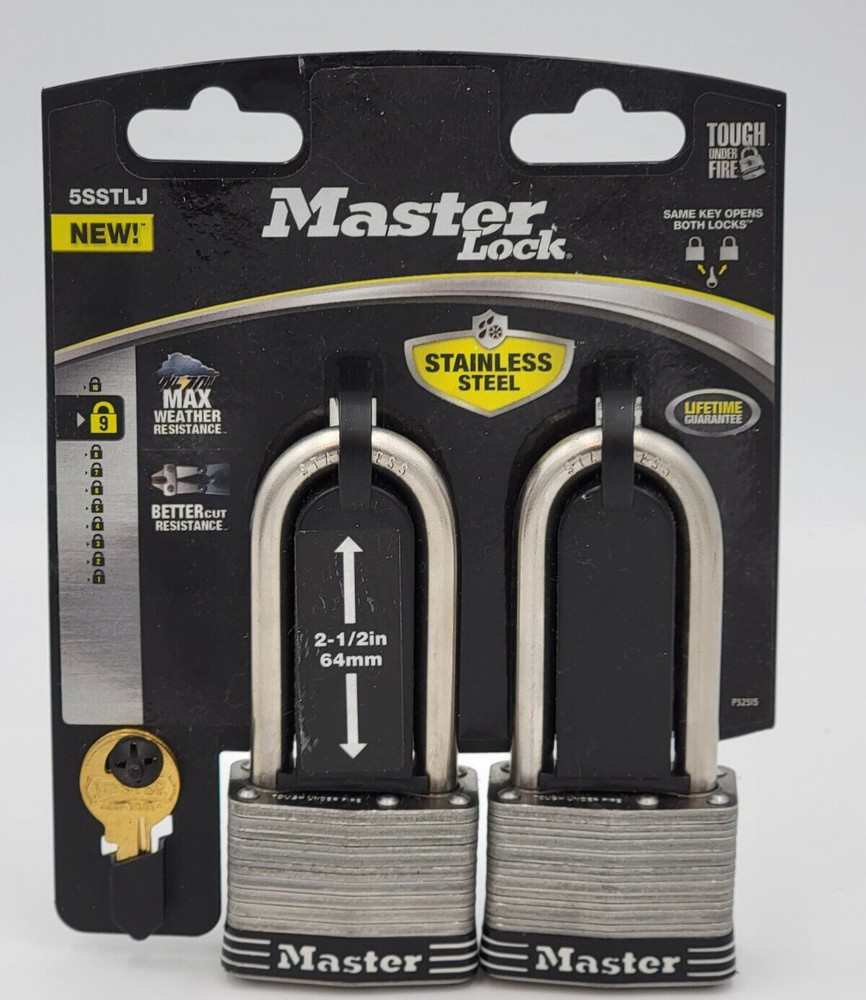 MASTER LOCK 5SSTLJ 2.5'' SHACKLE CLEARANCE NEW