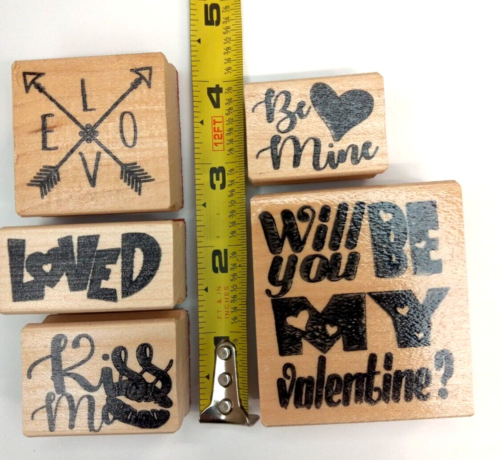 Valentine's rubber stamp set