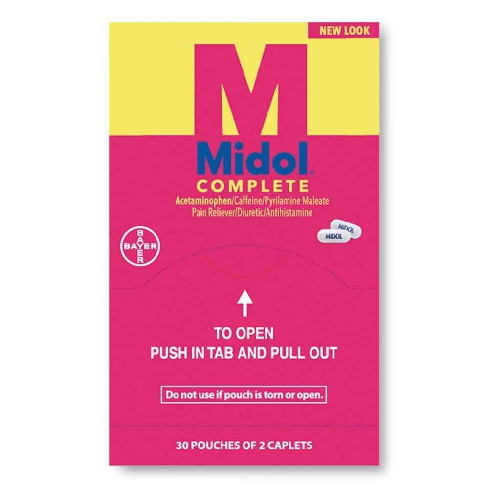 Midol BXMD30 Complete Menstrual Caplets (30/Box) New
