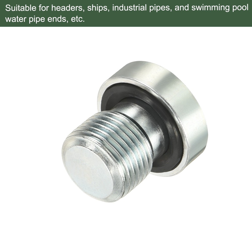 M12 x 1 Male Thread Internal Hex Head Socket Pipe Fitting Plug (Silver)