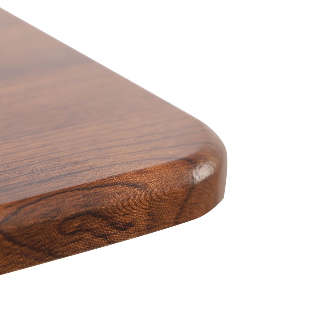 Adjustable Height Side Table Walnut Color Mobile Bedside Table dinner tray table