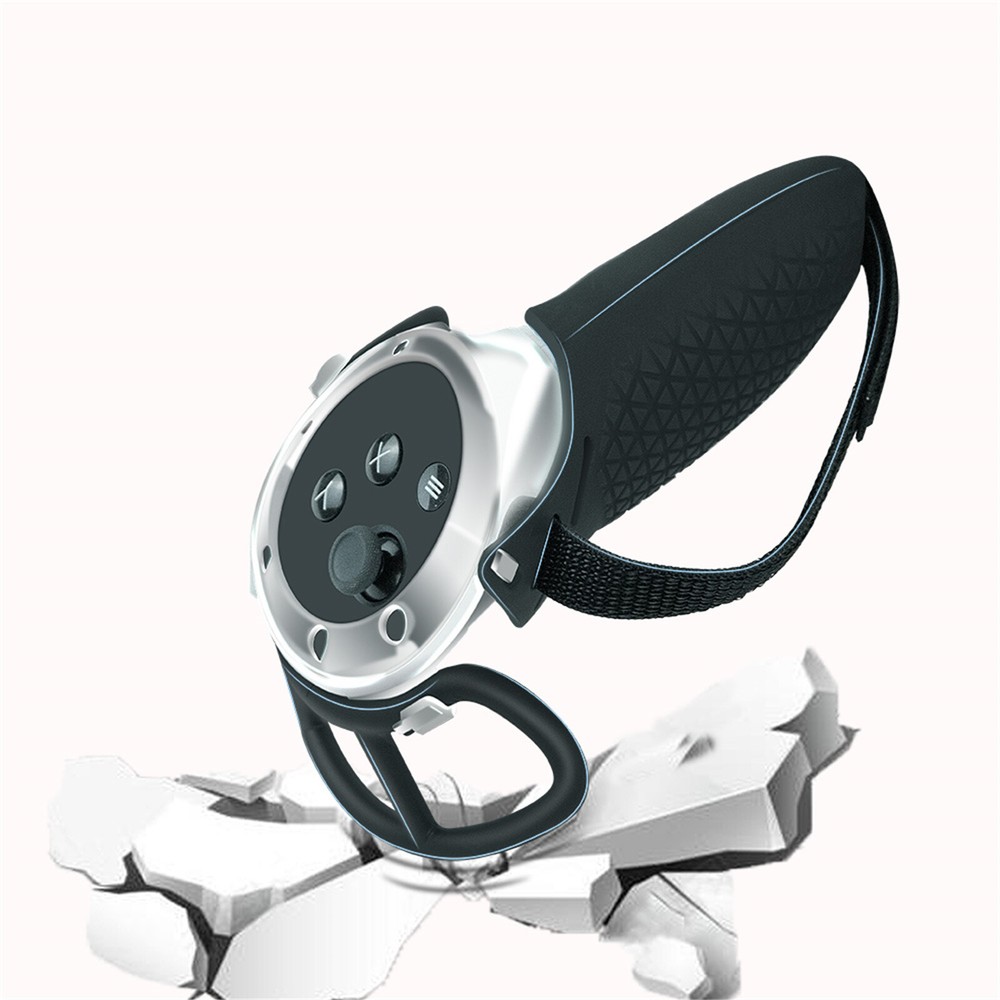 For Quest 3 VR Controller Grip Cover Anti-Collision Bracket with Wristband Strap
