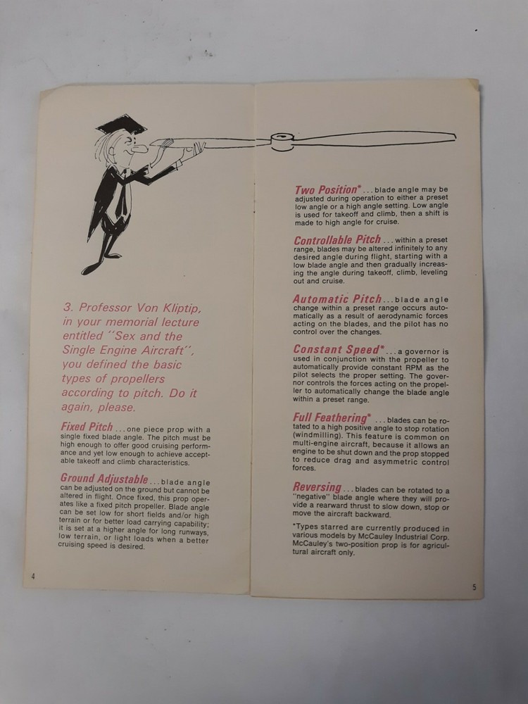 McCauley Propeller Performance Brochure Form No. MPC-2 Original