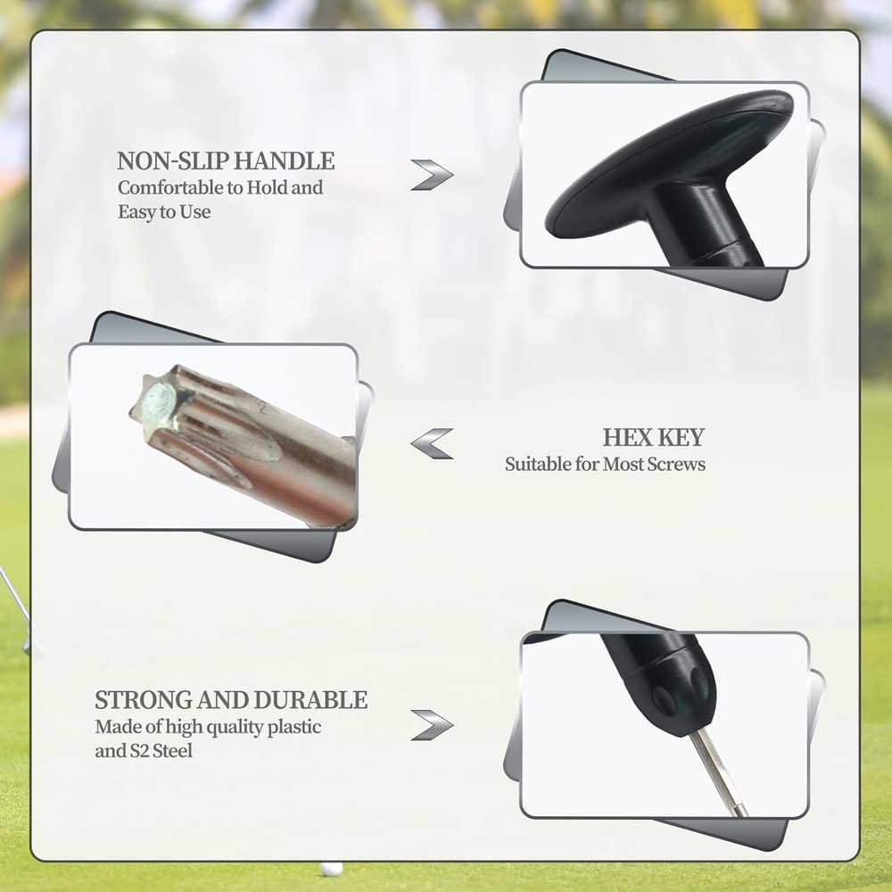 T25 Golf Wrench Tool, Head Adjustment Tool Black