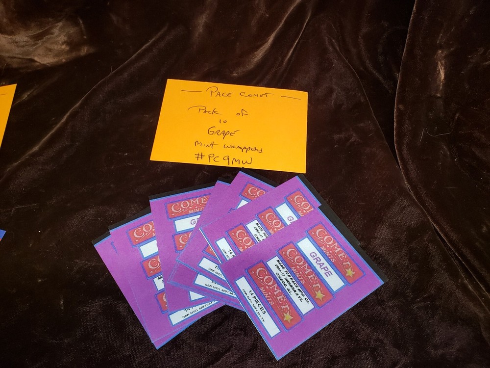 REPRO PACE COMET MINT WRAPPERS "GRAPE" 10 PACK #PC9 GRAPE