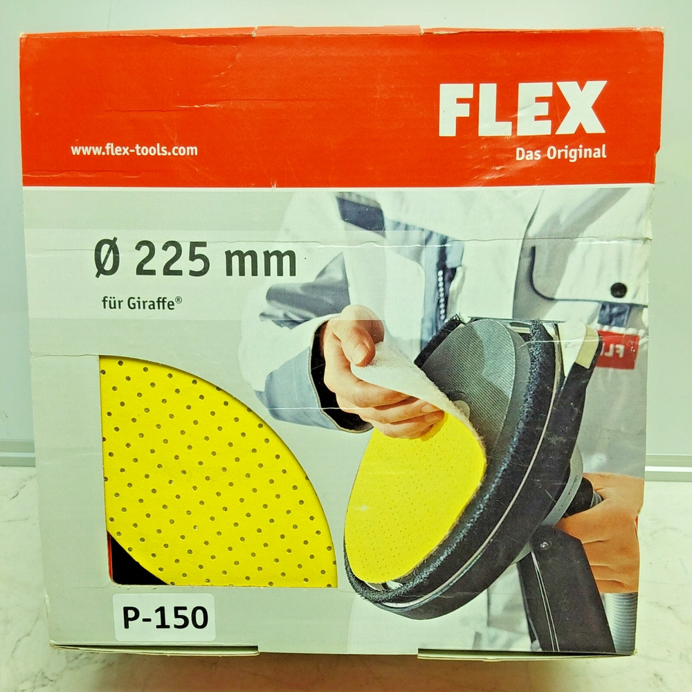 25 Pack Flex Hook and Loop Perforated Sanding Paper 150 Grit 9" 225mm Diameter
