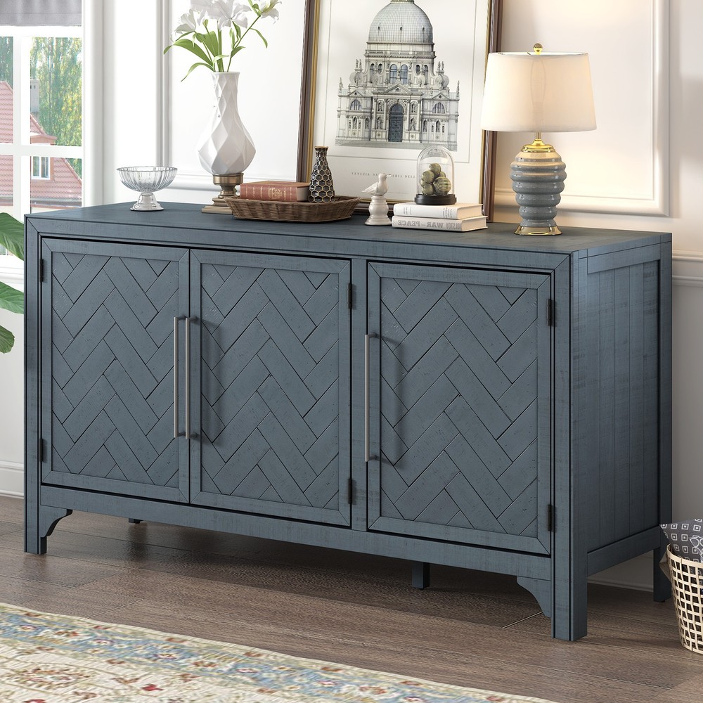 U_Style Designed Storage Cabinet Sideboard with MDF+Pine veneer , Adjustable S