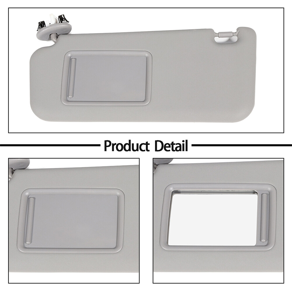 Sun Visor Left Driver Side Gray for 2006 - 2012 Toyota RAV4