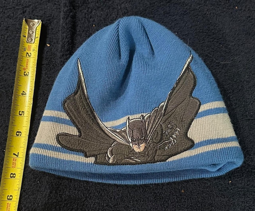 TM & DC Comics Batman - Beanie Hat - One Size - Black Blue Gray