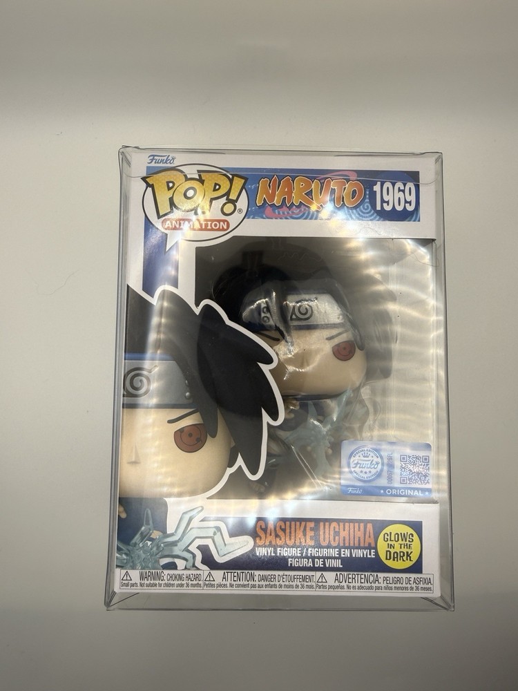 Funko Pop! Naruto: Sasuke Uchiha GITD 1969 EE Exclusive with Protector