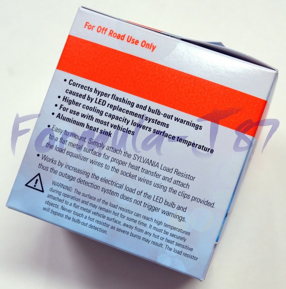 Sylvania LED Load Equalizer Resistor 7443 DRL Light Bulb Hyper Flashing Stop Fix