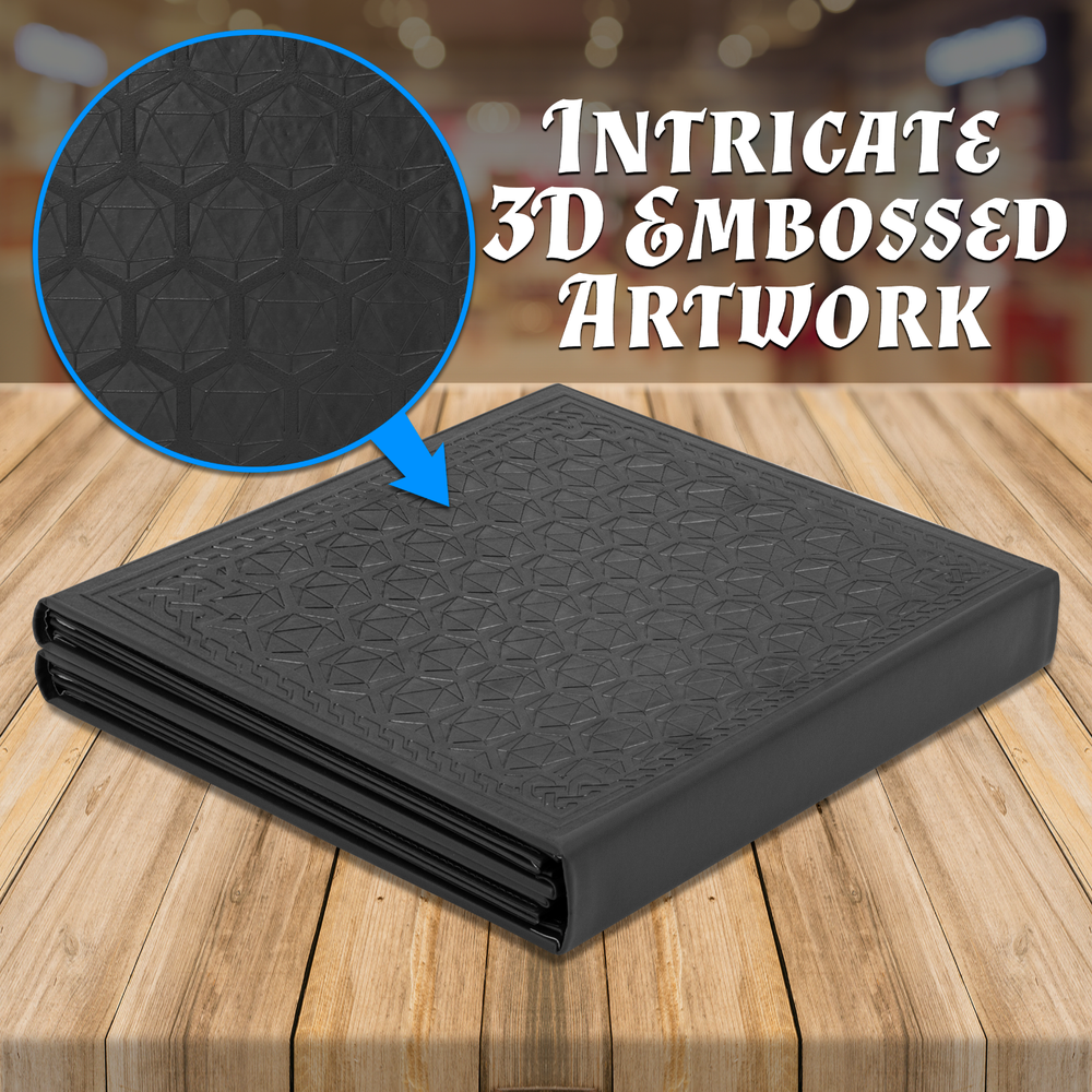 DM Screen 8-Panel GM Dungeon Master Screen with 2 Panels for TTRPGs, Black