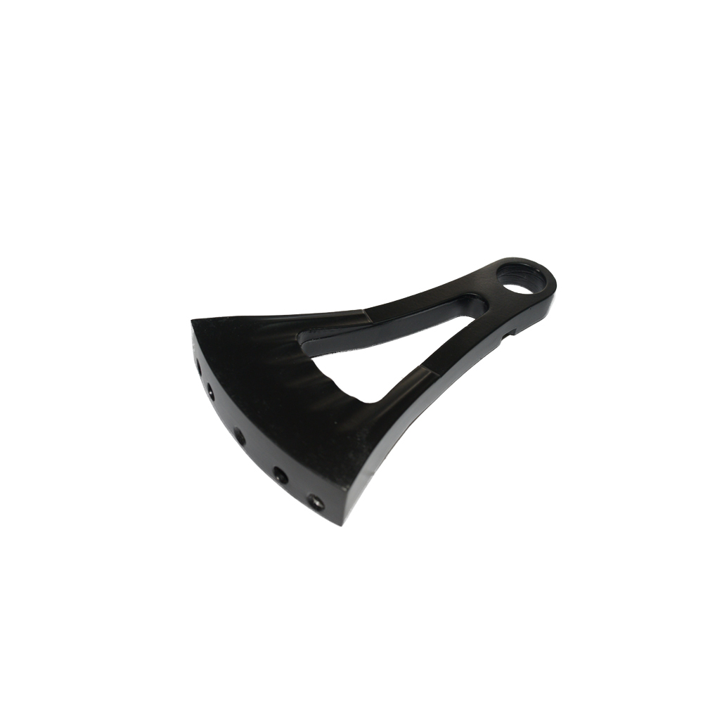 Black Motorcycle Curved Side Axle Mount License Plate LED Tail Light Bracket