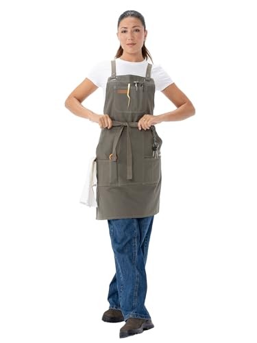 Unisex Grilling Apron, Olive, One Size