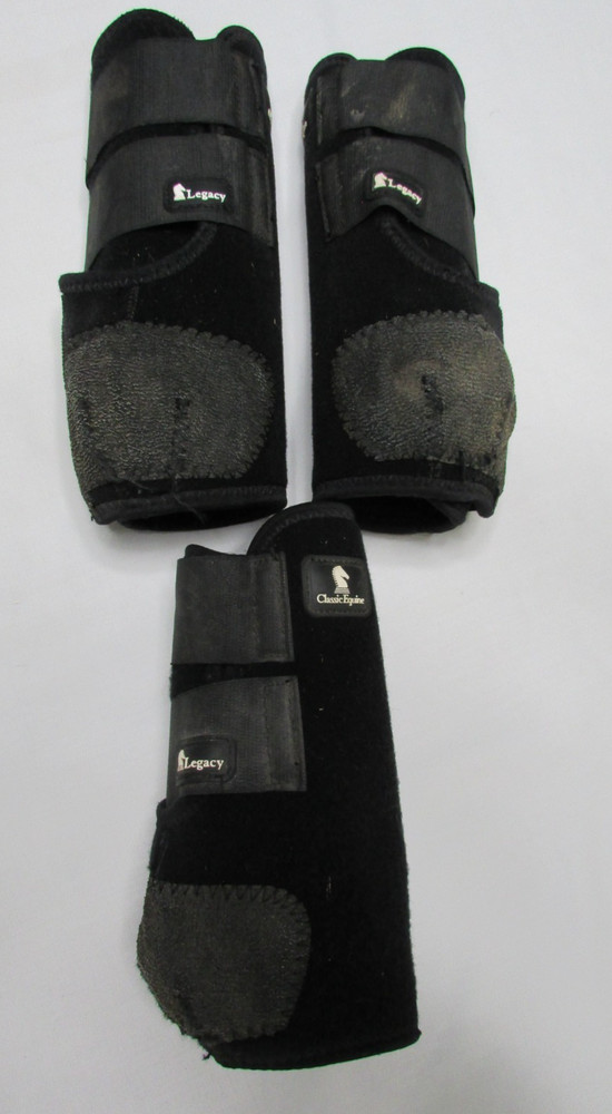 Classic Equine Legacy  Hind Set Boots Medium Black SMB Support Cooling Skid