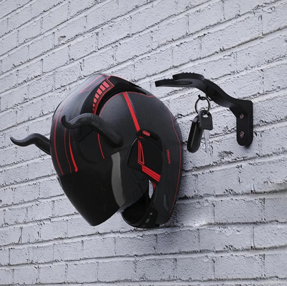1pc Motorcycle Helmet Wall Hook: ABS Multi-Purpose Hanger for Jackets & Bags