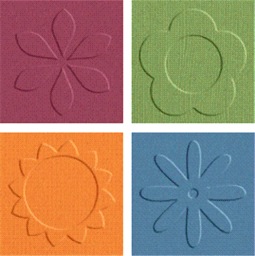 Flowers Embossing Folder Set by QuicKutz EF-2x2-024 NEW!