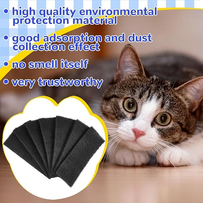 Cat Litter Box Replacement Filter Activated Charcoal Deodorizing Filters Replace