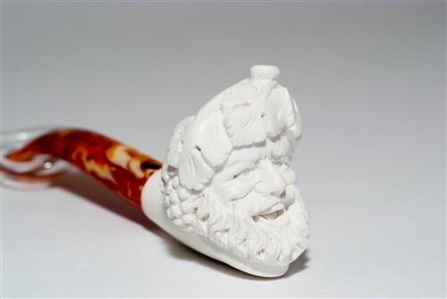 Standard Regular Meerschaum Pipe - BACCHUS w/ Zippered Case