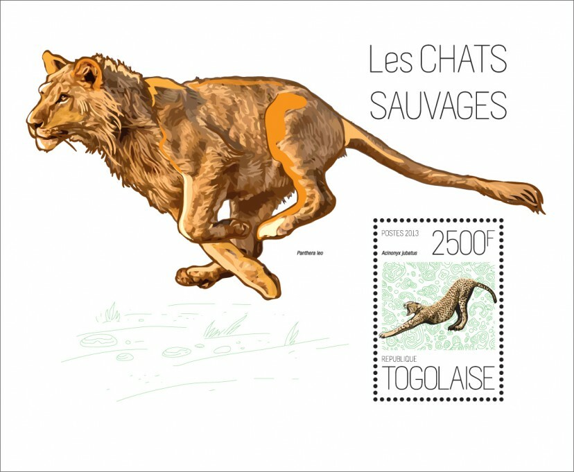 2013 TOGO MNH. WILD CATS   Y&T Code: 708  |  Michel Code: 5205 / Bl.860