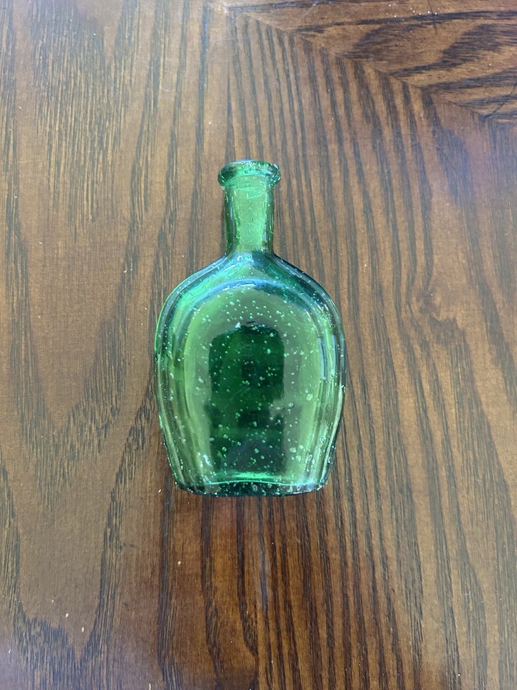 3" Antique Bottle Benjamin Franklin Green