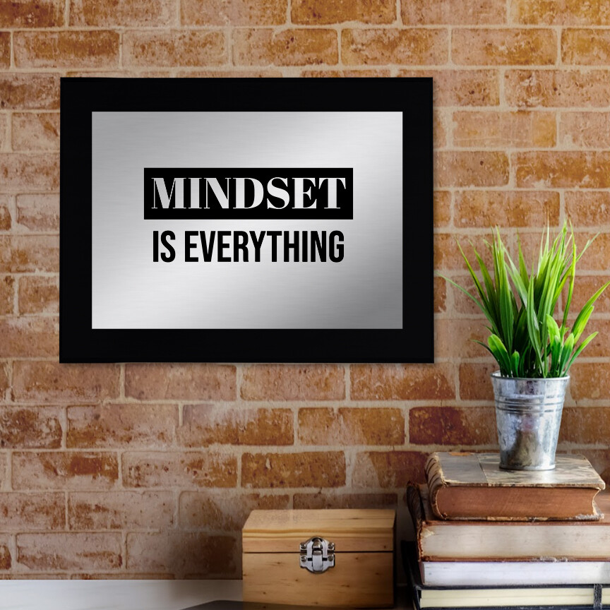 Mindset is Everything Decorative Wall Plaque | Easel Mount Option