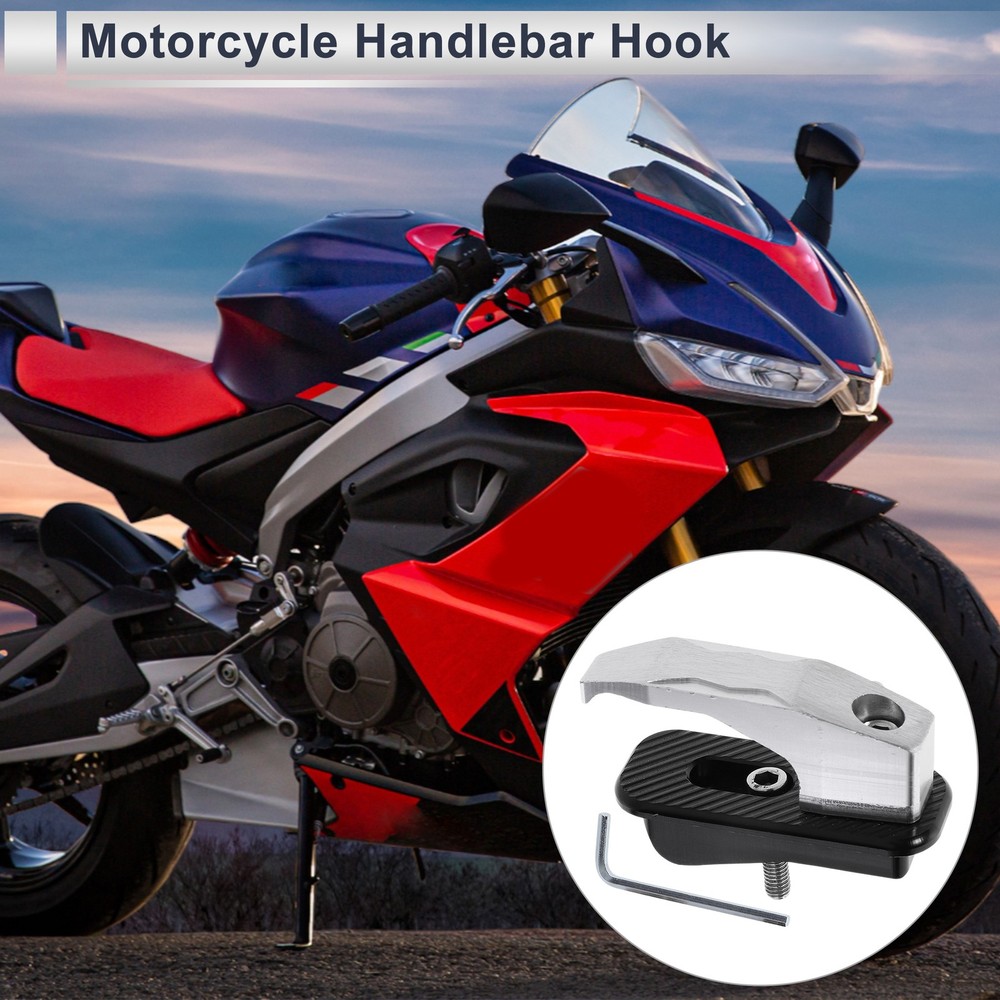 Alluper Alloy Rectangular Hook for Mini For Motorcycle 1 Set Silver Ton