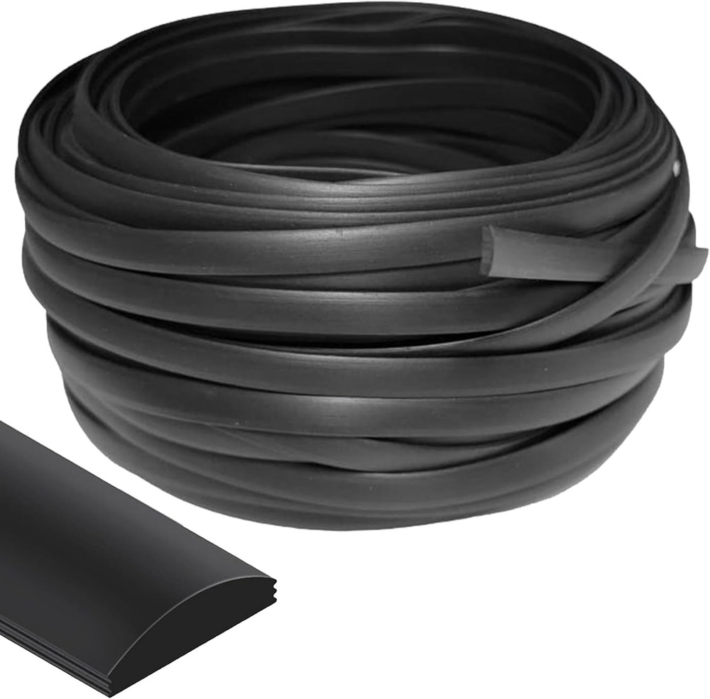 Flat Screen Spline 0.290 Width X 100Ft, Black in Color