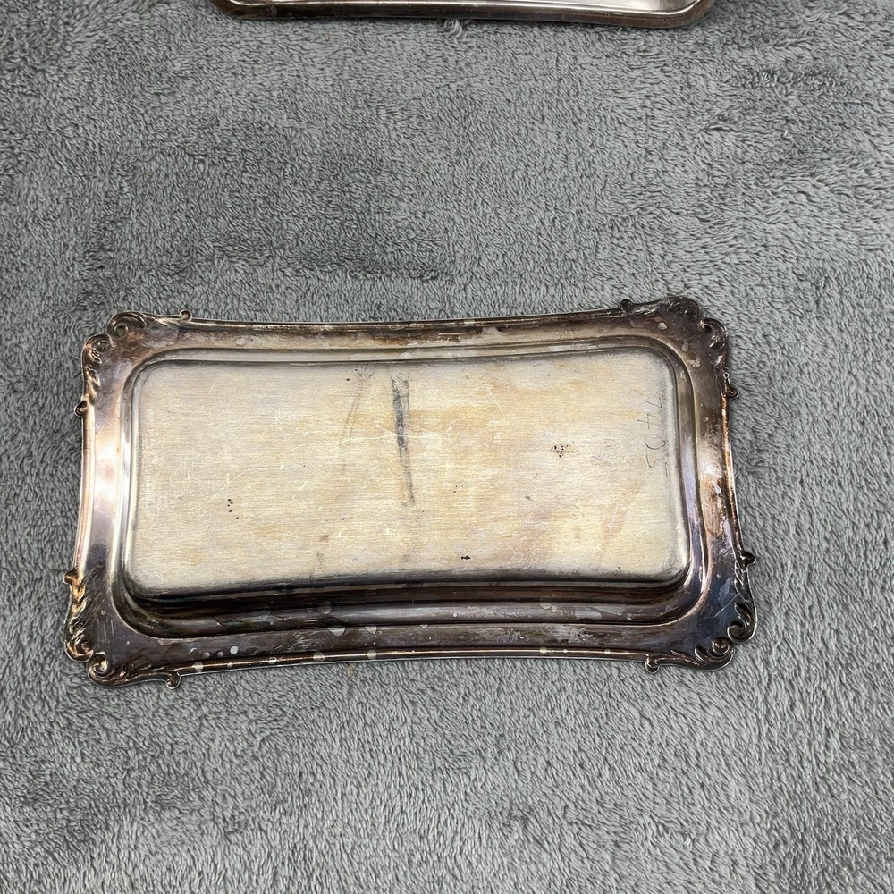 Vintage Crescent Silver Plated Butter Dish