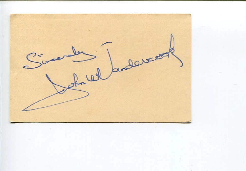 John W. Vandercook 1950s BBC Radio & Author Signed Autograph