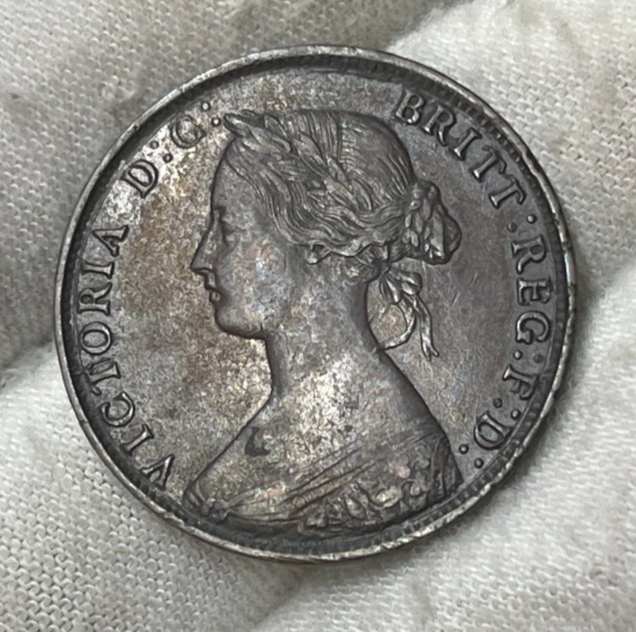 1861 Great Britain Half Penny Coin #3