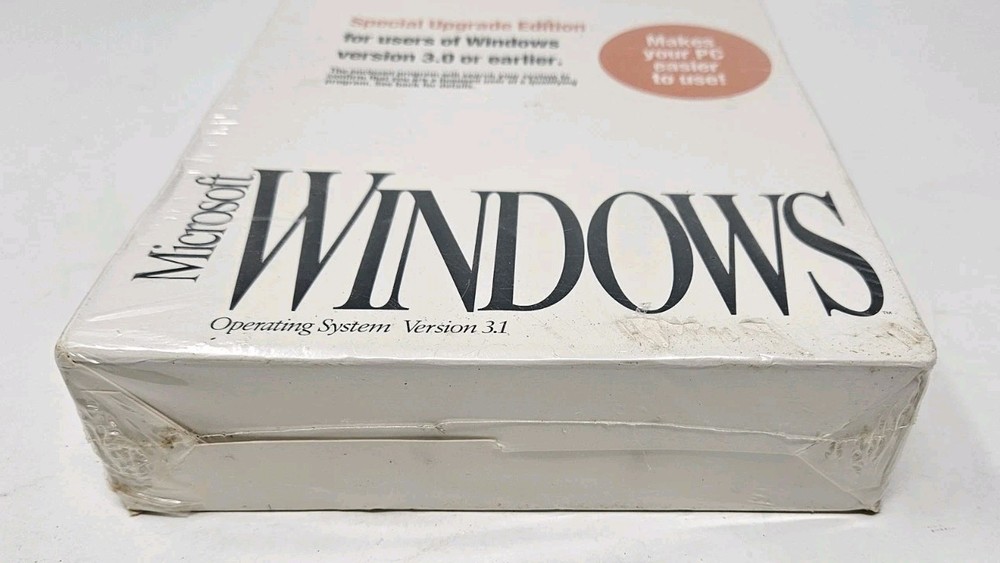 NEW SEALED Microsoft Windows Operating System Version 3.1 Special Upgrade Editio