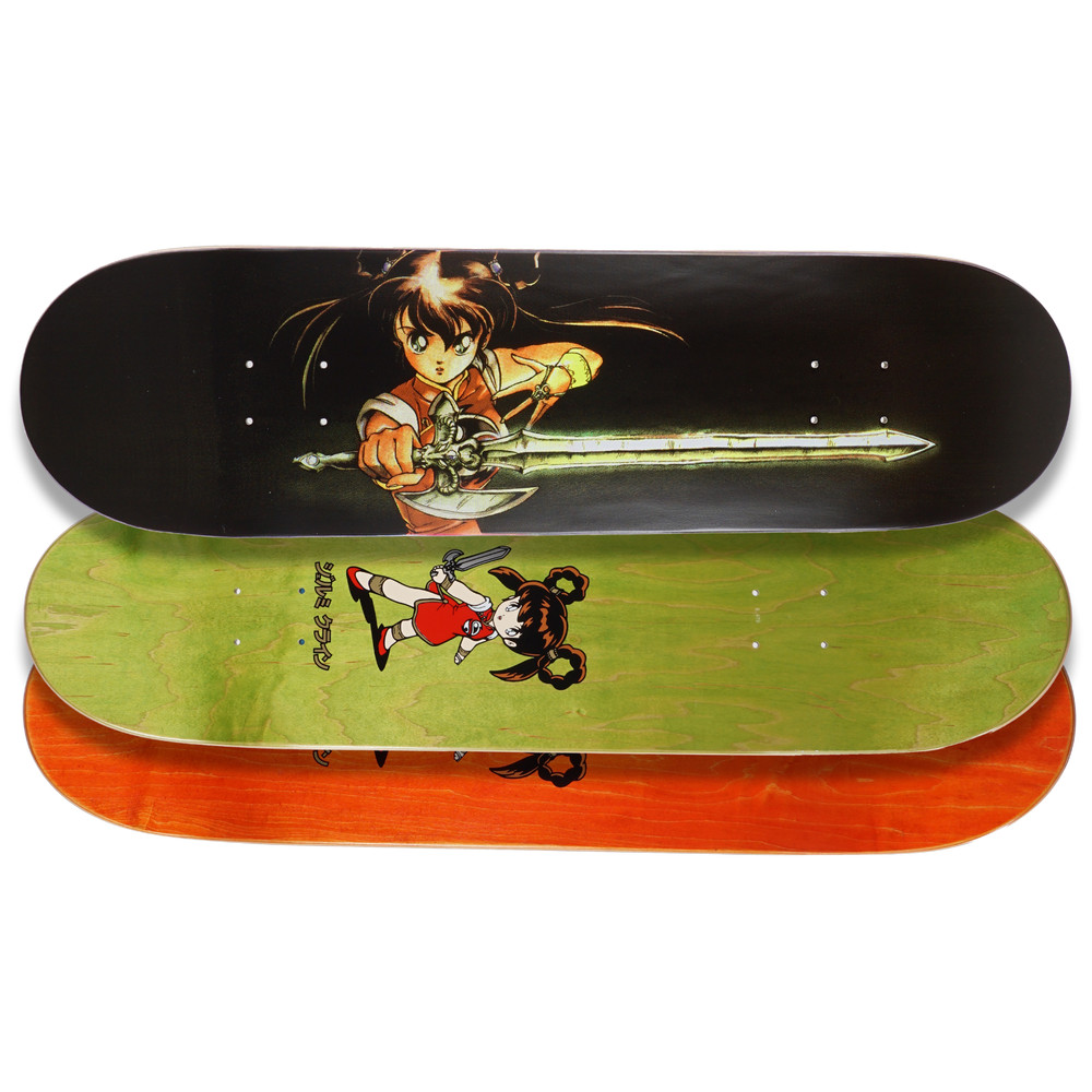 JK Industries Devil Hunter Yohko Mano  8.5" Hand Screened Assorted Stains Deck